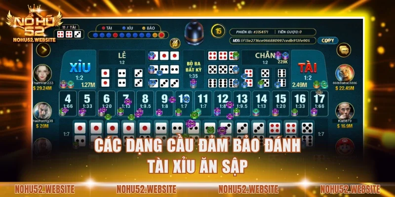 Các dạng cầu đảm bảo đánh tài xỉu ăn sập